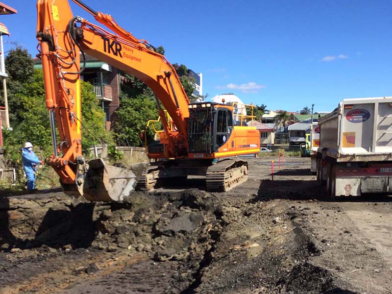 Picture of an industrial asbestos removal job in progress Asbestos Disposal Brisbane