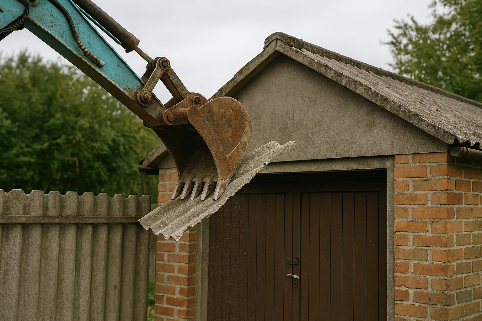 asbestos garage demolition