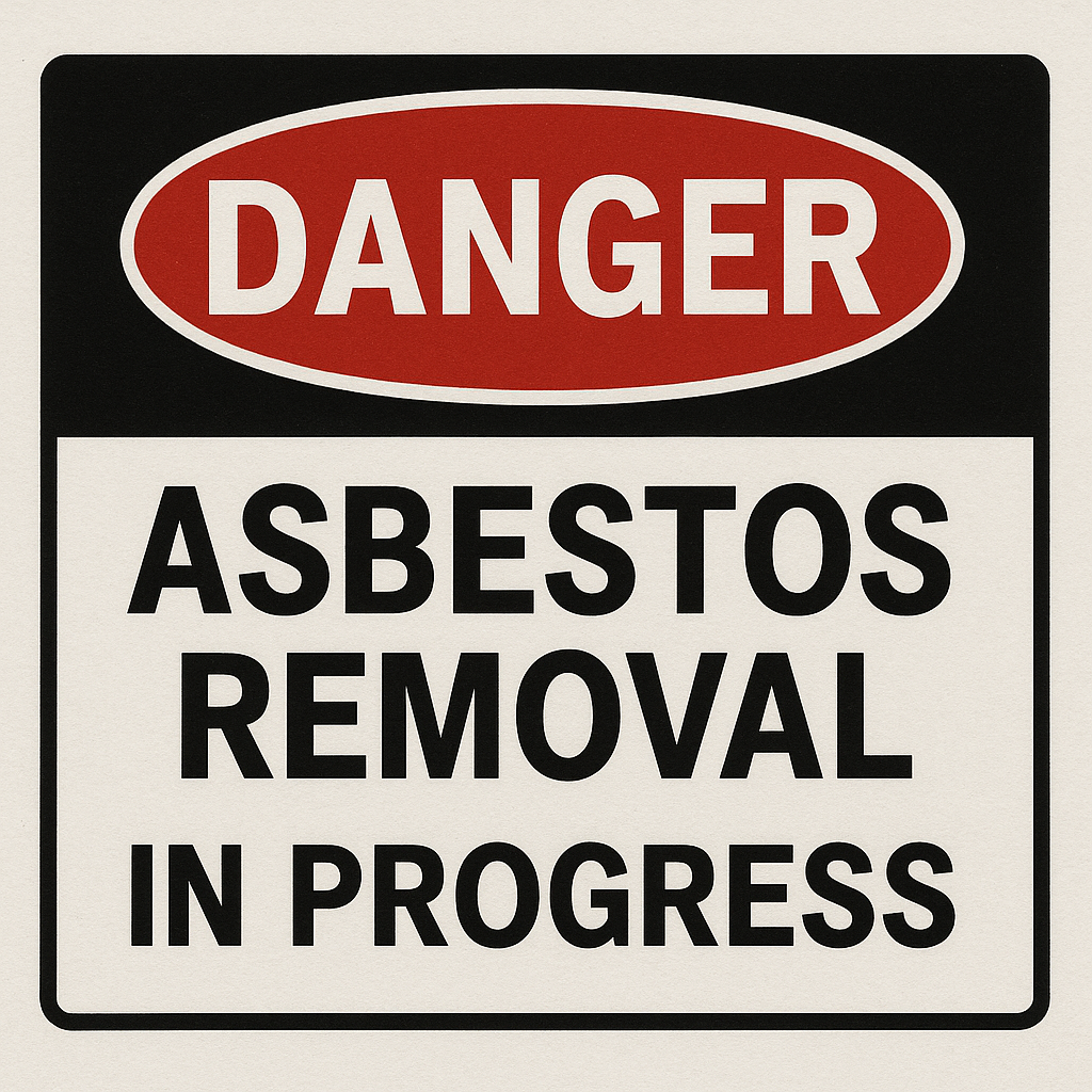 Asbestos removal signange